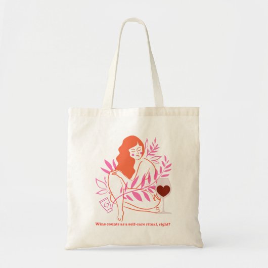 Tote Bag Le vin compte comme un rituel d'autosoins, n'est-c (Devant)