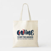 Tote Bag Le vin n'est pas la réponse (Dos)