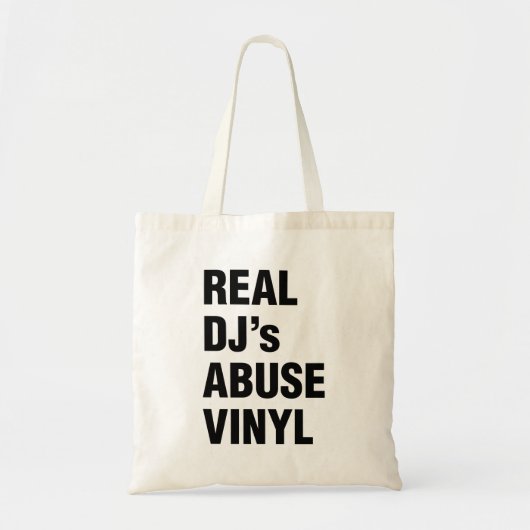 TOTE BAG LE VINYLE DE LA VIOLENCE DE VÉRITABLE DJ (Devant)