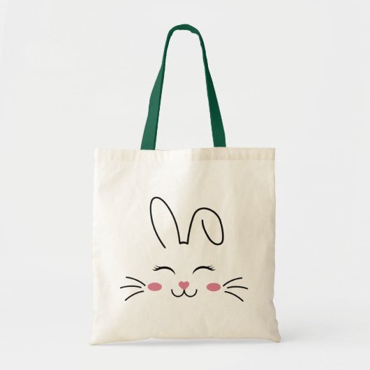 Tote Bag Le visage de lapin (Devant)