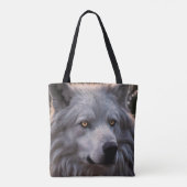 Tote Bag Le visage du loup blanc, (Dos)