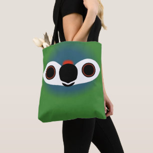 Tote Bag Le visage d'un ara à ailes bleues