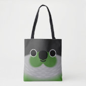 Tote Bag Le visage d'une perruche à joues vertes (Devant)