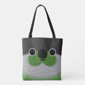 Tote Bag Le visage d'une perruche à joues vertes (Dos)