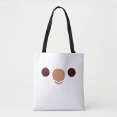 Tote Bag Le visage d'une perruche moine albinos (Devant)