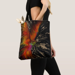 Tote Bag Le vol du phénix – Renaissance abstraite ardente