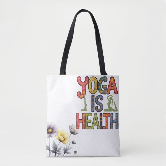 Tote Bag Le yoga est la santé (Devant)