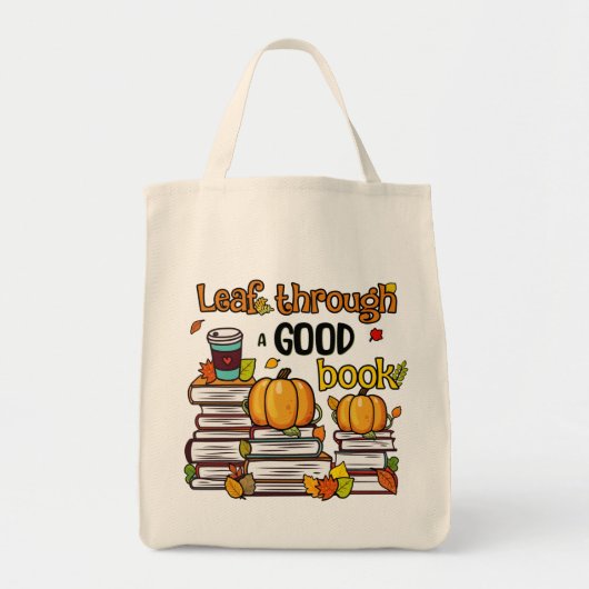 Tote Bag Leaf À Travers Un Bon Livre (Devant)