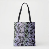 Tote Bag Leafy Creeping Vine Drawing Pattern With Pastels (Devant)