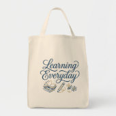 Tote Bag Learning Everyday Inspirational Hand-Drawn  (Devant)