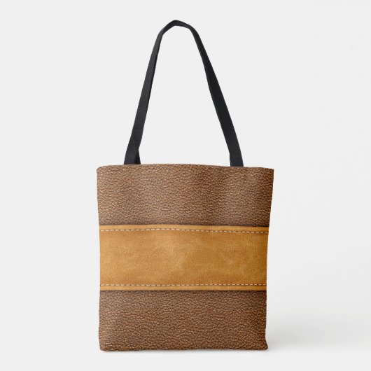 Tote Bag Leather Luxe : Elégance Brown avec points (Dos)