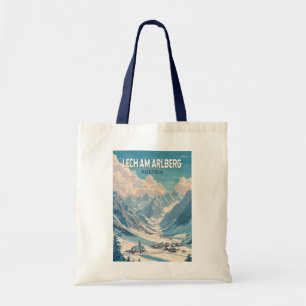 Tote Bag Lech am Arlberg Autriche Illustration Travel Art