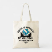 Tote Bag L'École Est Importante, Mais Le Volley Est Importa (Dos)