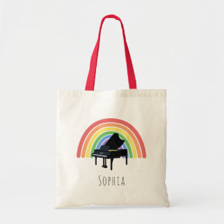 Tote Bag Leçon de musique Rainbow Piano Enfants