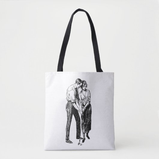 Tote Bag Leçons de golf vintage (Devant)