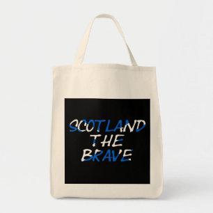 Tote Bag L'Écosse le brave sur le drapeau écossais gtcnt