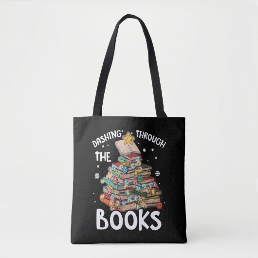 Tote Bag Lecteur de lecture des fêtes de Noël Pajamas (Devant)