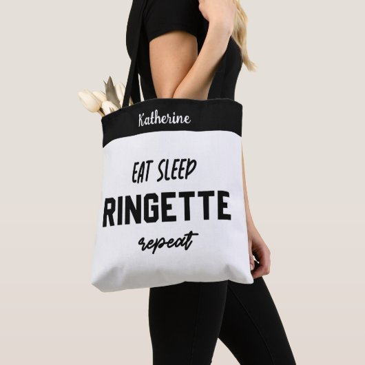 Tote Bag Lecteur Ringette Répéter la sonnette de veille per (De près)