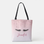 Tote Bag Lecteurs de Parties scintillant rose moderne et ci (Dos)