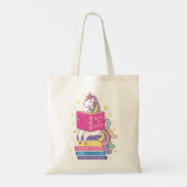 Tote Bag Lecture Bibliothèque Unicorn Lire des livres Lover (Dos)
