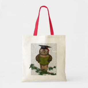 Tote Bag Lecture de hibou sur la branche