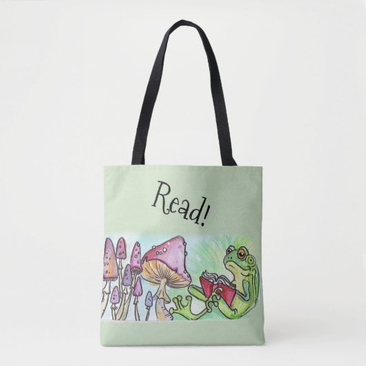 Tote Bag Lecture de la grenouille du livre d'histoire (Devant)