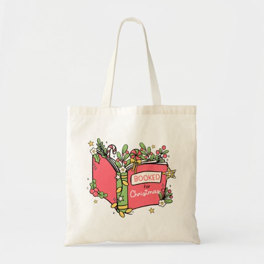 Tote Bag Lecture de livres de Noël (Devant)