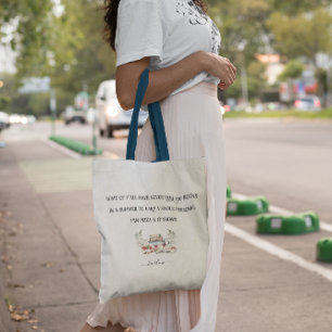 Tote Bag Lecture d'été amusante   Livre à monogramme
