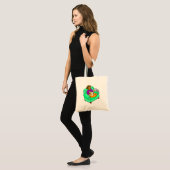 Tote Bag Lecture d'une femme avec chat (Devant (modèle))