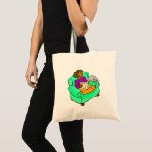 Tote Bag Lecture d'une femme avec chat (Devant (produit))