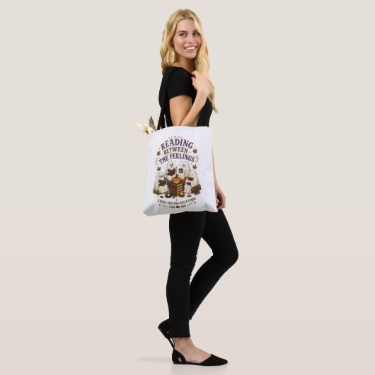 Tote Bag Lecture entre les sentiments Lecteurs fantômes (Sur le modèle)