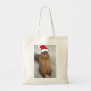 Tote Bag L'écureuil de Noël avec Père Noël