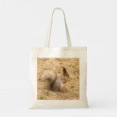 Tote Bag L'écureuil mignon mange une photo de noix (Dos)