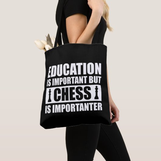 Tote Bag L'Éducation Est Importante, Mais Les Échecs Sont I (De près)