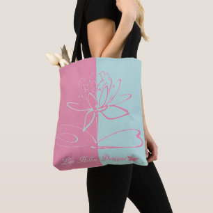 Tote Bag Lee Hiller conçoit des accents rose aqua
