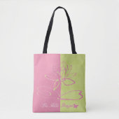 Tote Bag Lee Hiller Designs Logo Accents Pink Green  (Devant)