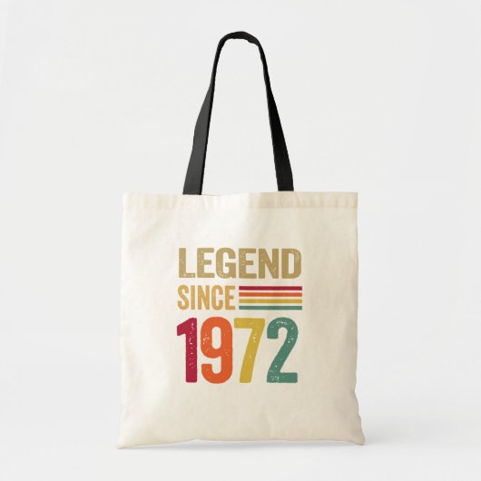 Tote Bag Légende des Cadeaux de 50 ans depuis 1972 - 50ème  (Devant)