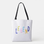 Tote Bag légende mot art (Dos)