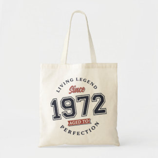 Tote Bag Légende vivante 1972 50e anniversaire cadeau Retro
