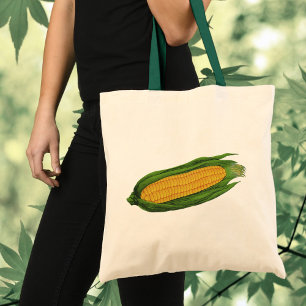 Tote Bag Légumes alimentaires anciens ; Maïs jaune sur épi