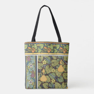 Tote Bag Légumes et courges Art Nouveau Floral Vintage