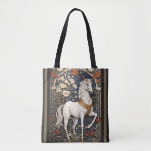 Tote Bag L'Élégant William Morris Inspiré Cheval Blanc