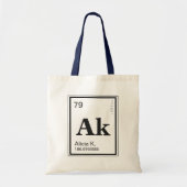 Tote Bag L'Élément de Toi ! Nom + Initiales Table périodiqu (Devant)