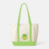 Tote Bag Lémon jaune rétro vert printemps (Dos)