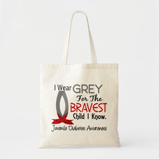 Tote Bag L'enfant le plus courageux je connais le diabète (Devant)