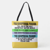TOTE BAG L'ENSEIGNANT EXCEPTIONNEL - REGARDEZ ! (Devant)