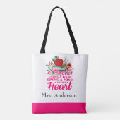 Tote Bag L'Enseignant Prend La Main Cadeau Personnalisé Pou (Dos)