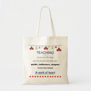 Tote Bag L'enseignement est un travail de coeur
