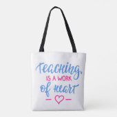 Tote Bag L'enseignement est un travail de coeur (Dos)