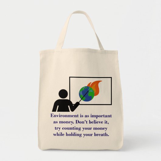 Tote Bag L'Environnement Est Aussi Important Que L'Argent - (Devant)